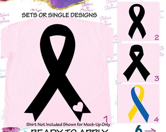 Awareness Ribbon Graphic Ready-to-Apply Iron-On Transfer