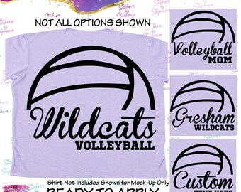Volleyball Family Team Name Custom Ready-to-Apply Iron-On Transfer
