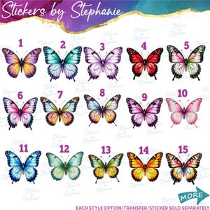 Butterfly Butterflies Graphic Ready-to-Apply Iron-On Transfer image 2