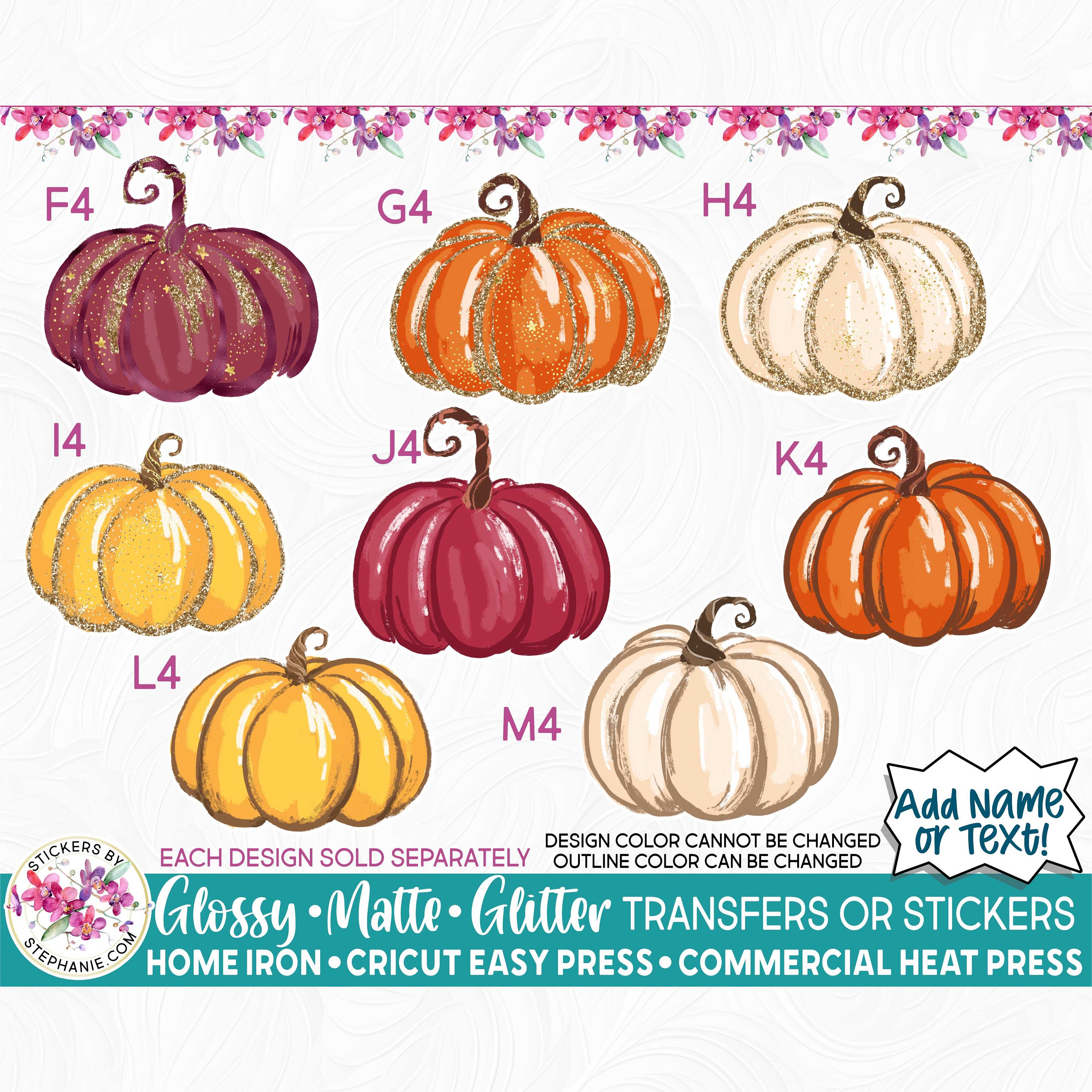 Fall Love Decal Sheet - Tru Color Tumbler Decals - Sparkle City