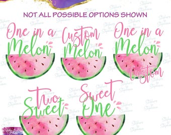Watermelon One in a Melon Pink Family Custom Ready-to-Apply Iron-On Transfer