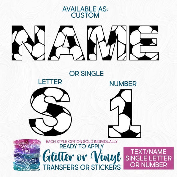 One Inch Green Glitter Iron On Characters - Letters or Numbers Vinyl  Printing