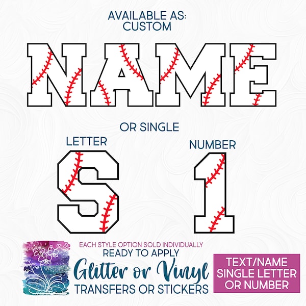 Iron on Baseball Letters Etsy