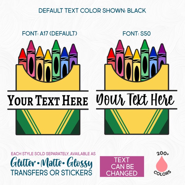 Crayon Iron on Transfer Etsy