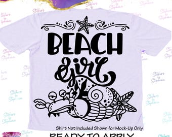 Beach Girl Ready-to-Apply Iron-On Transfer