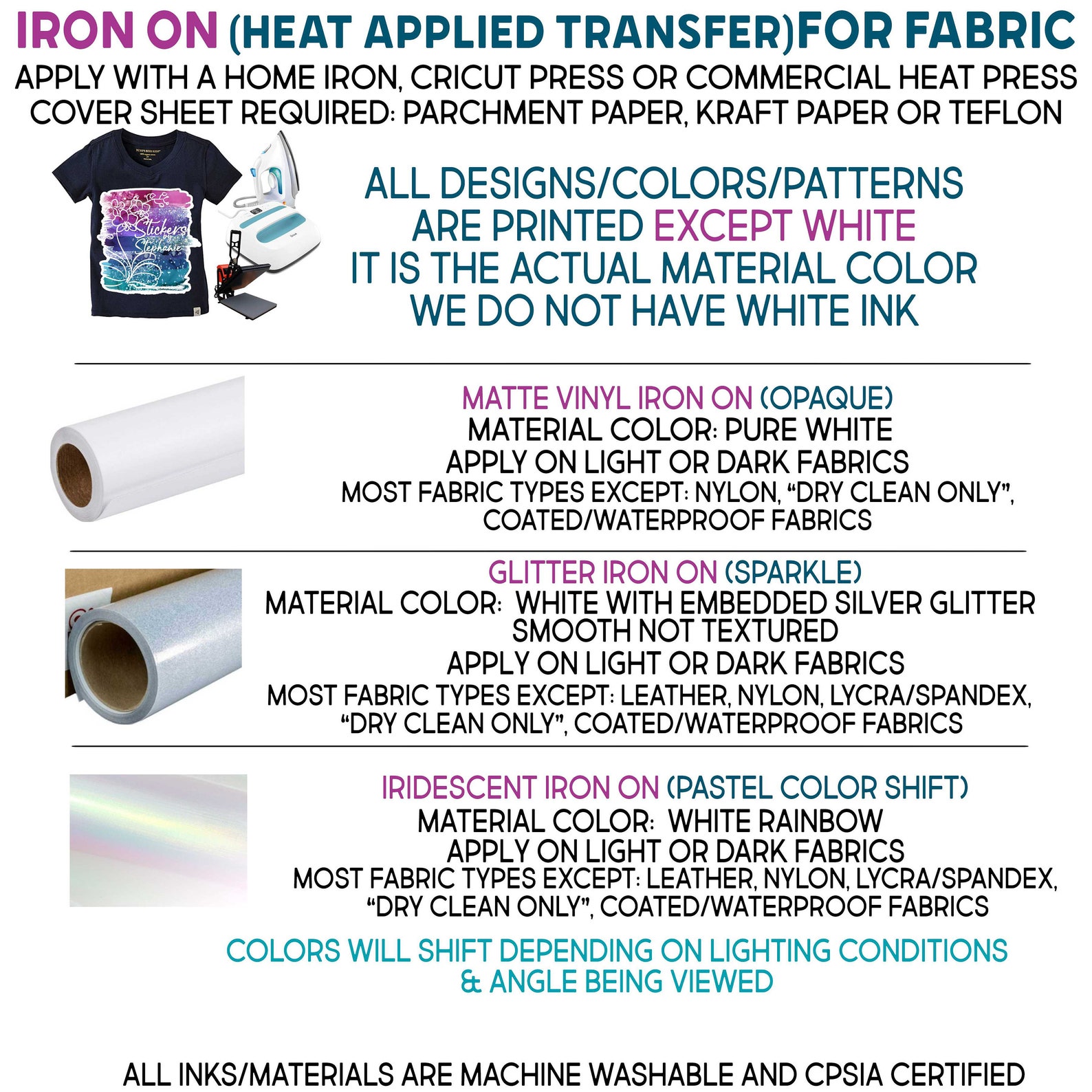 S121-c Ready to Apply Vinyl Glitter Holographic DTF Transfer or Sticker ...