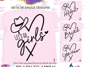Let's Go Girls Bride Yee Haw Ready-to-Apply Iron-On Transfer