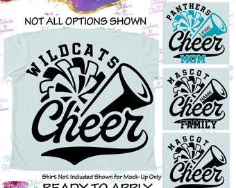 Team Name Cheer Custom Ready-to-Apply Iron-On Transfer