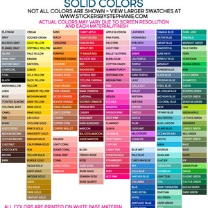 a color chart of all different colors of paint