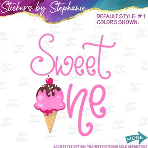 Ice Cream Sweet One Ready-to-Apply Iron-On Transfer image 2