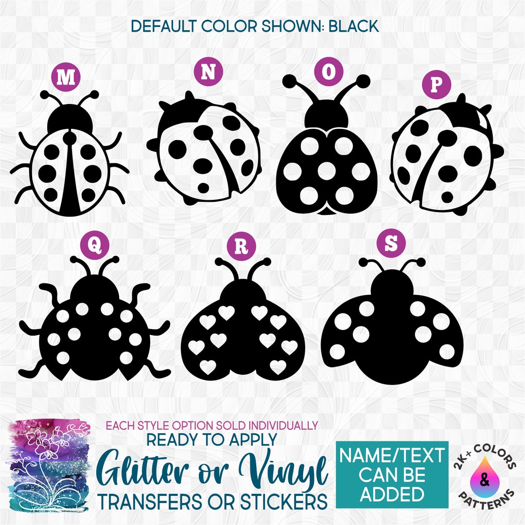 S007 Ready to Apply Iron on Transfer or Sticker Decal Insects Ladybug