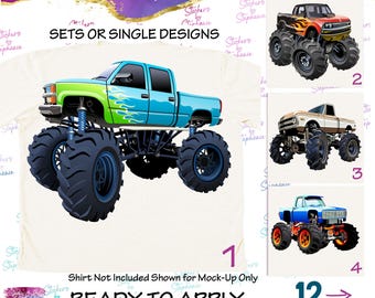 Monster Truck Graphic Ready-to-Apply Iron-On Transfer