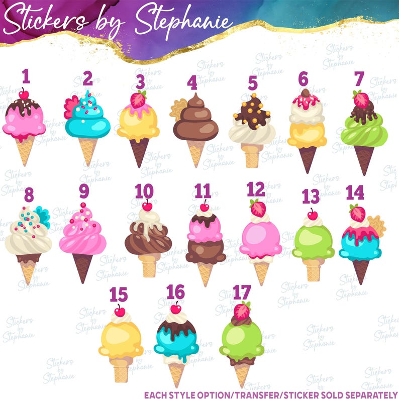 Ice Cream Sweet One Ready-to-Apply Iron-On Transfer image 3