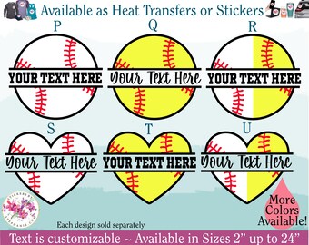 softball iron on transfers