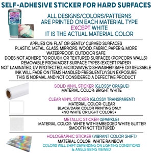a poster with instructions on how to use a self adhesive sticker for hard