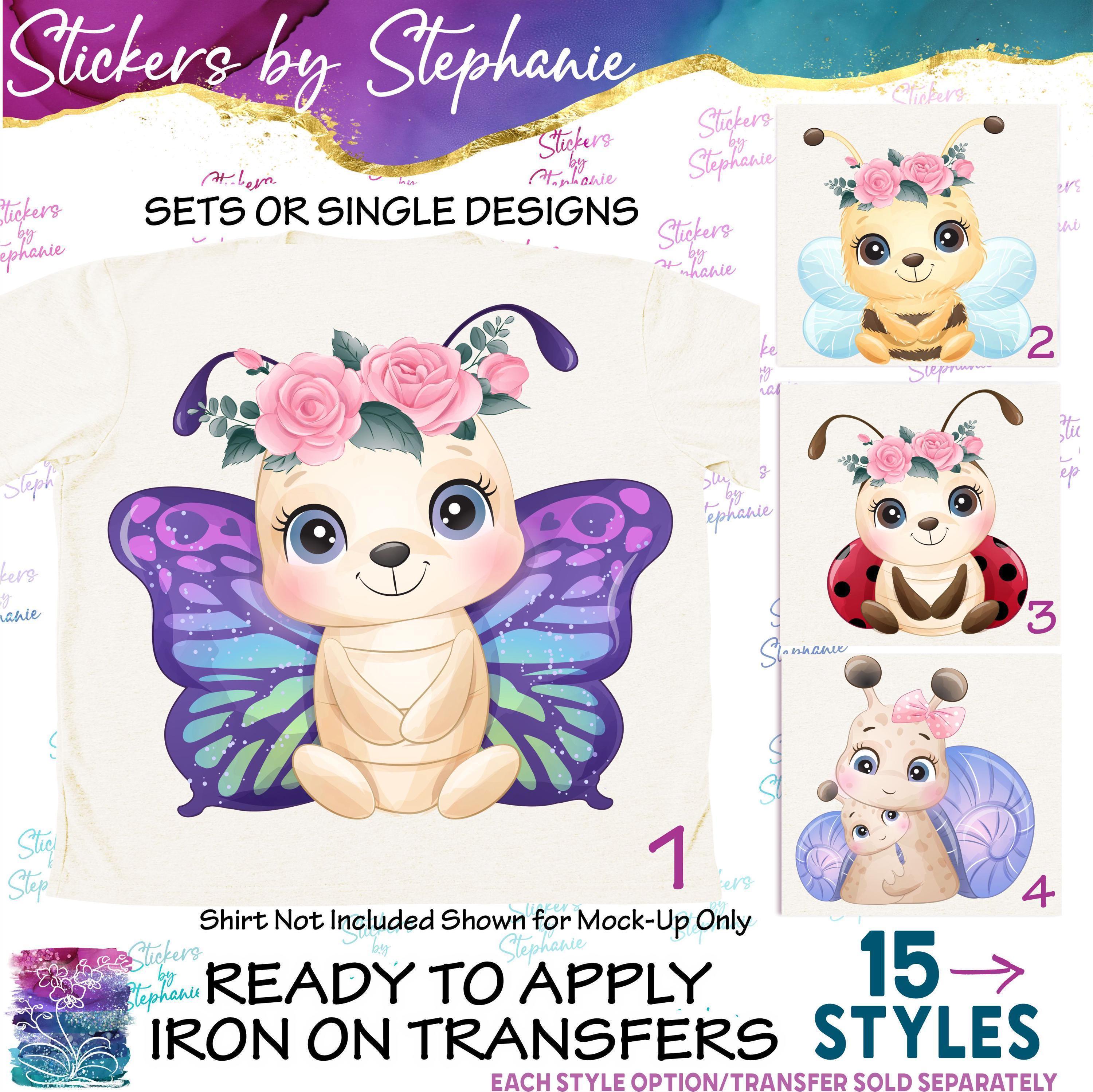 Butterfly, Bee, Ladybug, Snail Pink Roses Flowers Graphic Ready-to ...