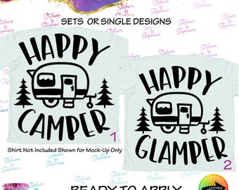 Happy Camper Glamper Ready-to-Apply Iron-On Transfer