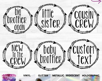 Text Family Wreath Custom Ready-to-Apply Iron-On Transfer