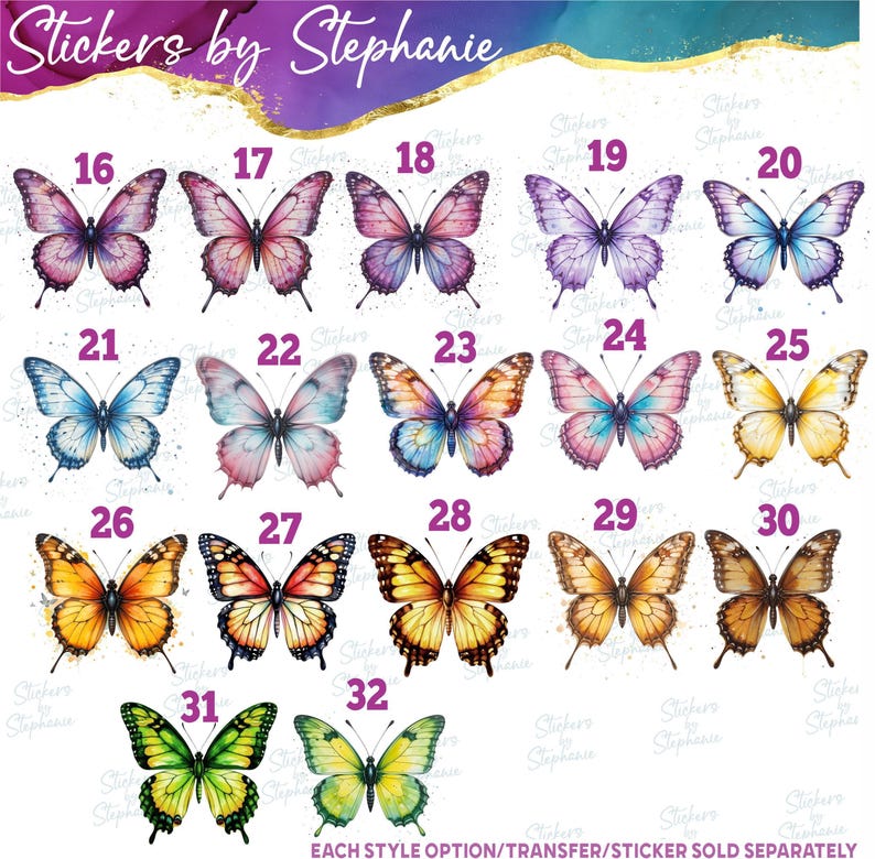 Butterfly Butterflies Graphic Ready-to-Apply Iron-On Transfer image 3