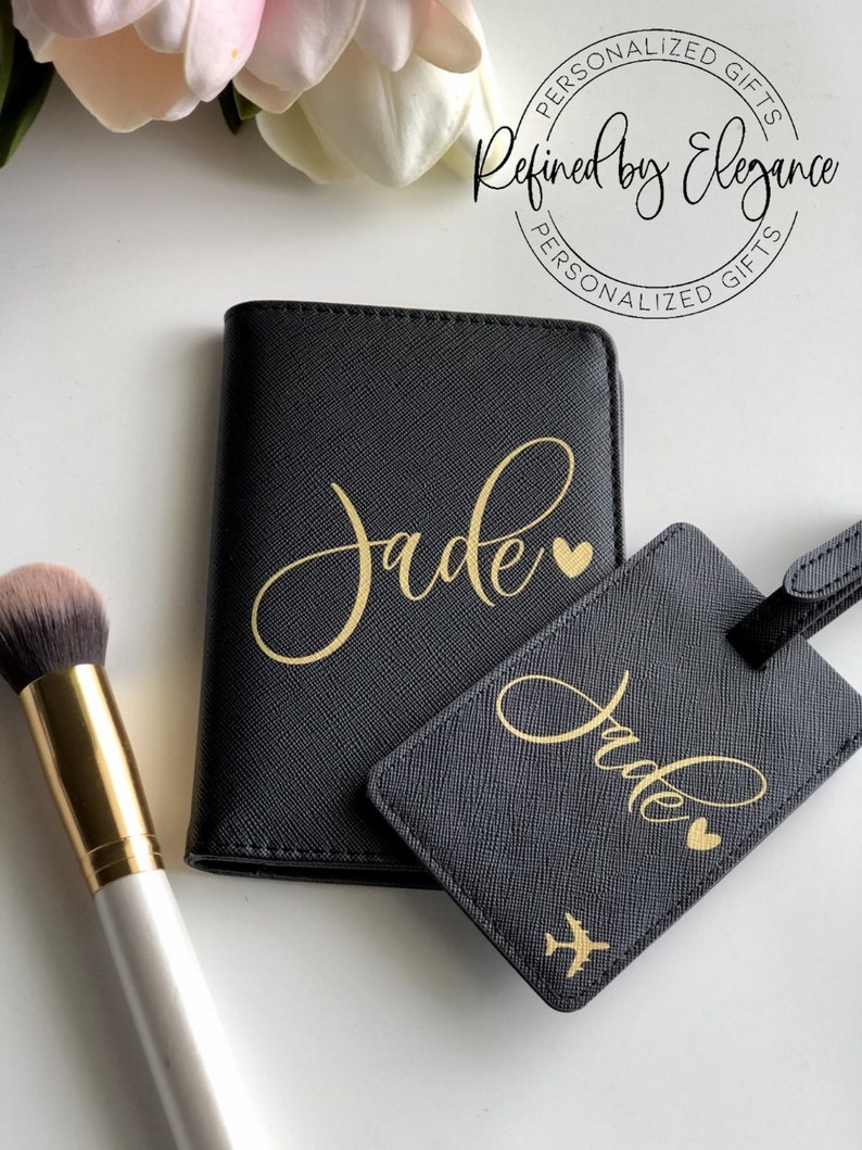 Personalized Luggage Tag Passport Cover Set Passport Etsy