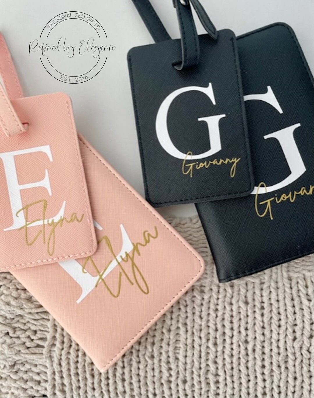 Personalized Luggage Tag Passport Cover Set Passport Holder Bag Tag