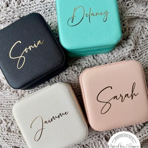 Personalized Jewelry Box, Bridesmaid Gift, Bride Gift, Jewelry Box, Travel Case, Bride, Travel Jewelry Box, Jewelry Case