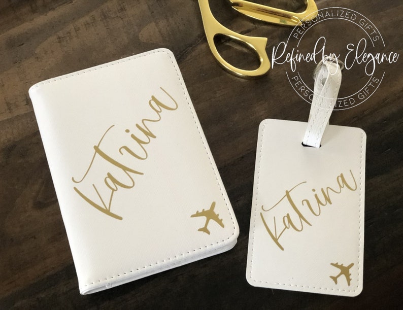 Personalized Luggage Tag and Passport Cover Set Passport Etsy