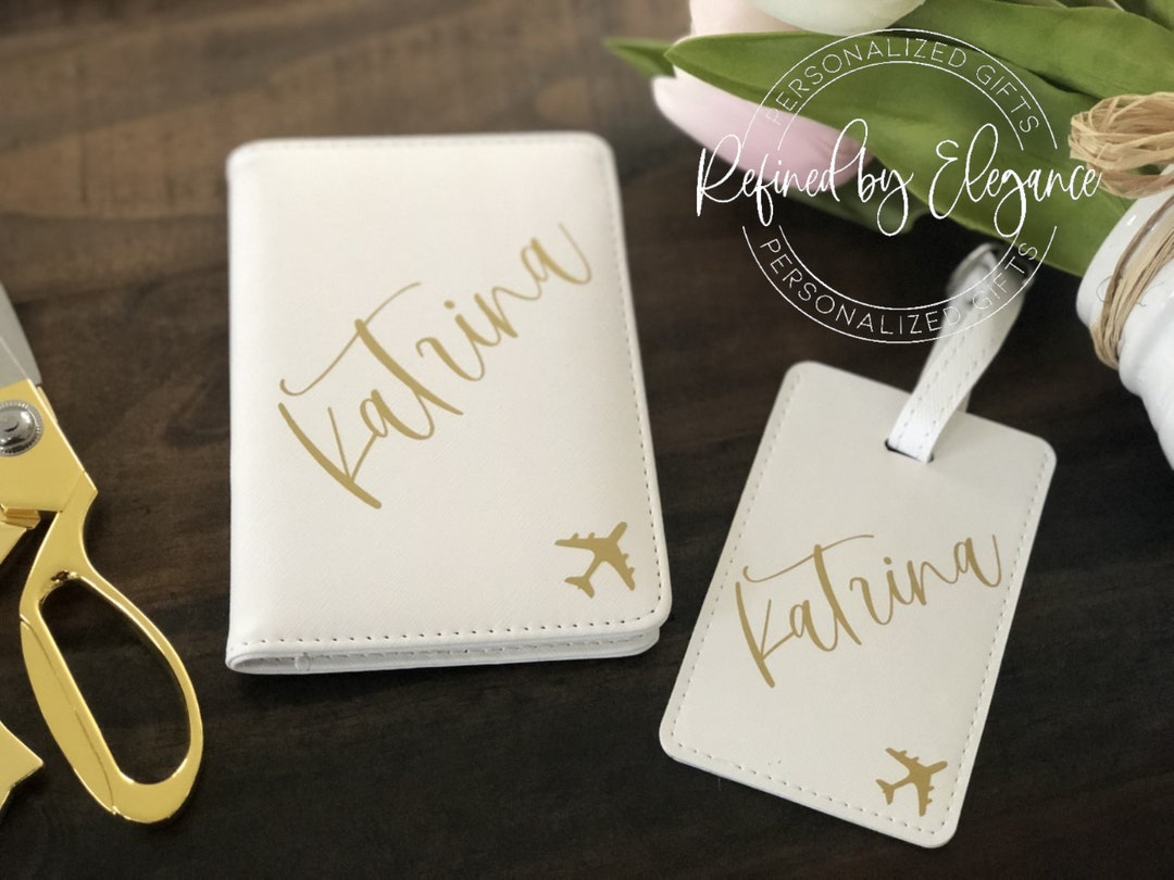 Personalized Luggage Tag Passport Cover Set Passport Holder Bag Tag