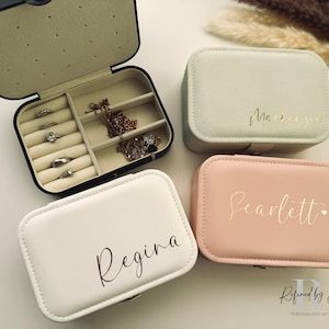 Personalized Jewelry Box, Bridesmaid Gift, Bride Gift, Jewelry Box, Travel Case, Bride, Travel Jewelry Box, Jewelry Case