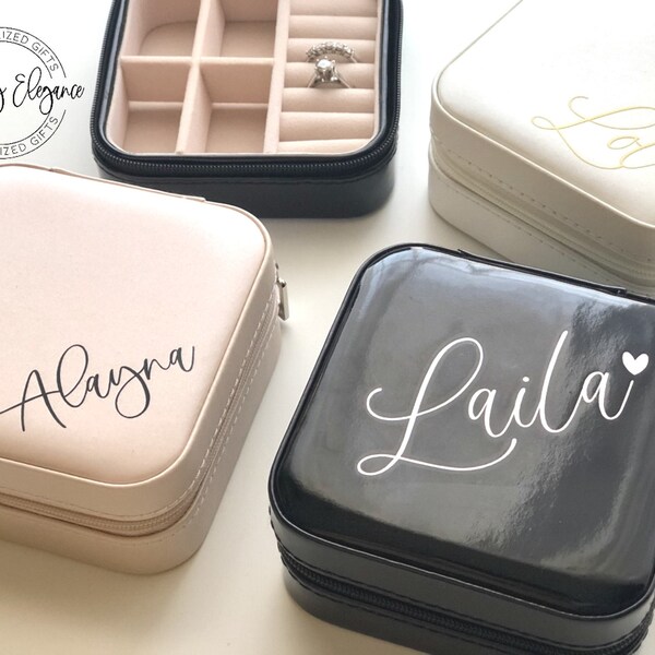 Personalized Travel Jewelry Case Etsy