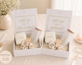 Bridesmaid Proposal Box Empty, White Magnetic Gift Box with Ribbon, Bridal Party Gift Box, Maid of Honor, Flower Girl
