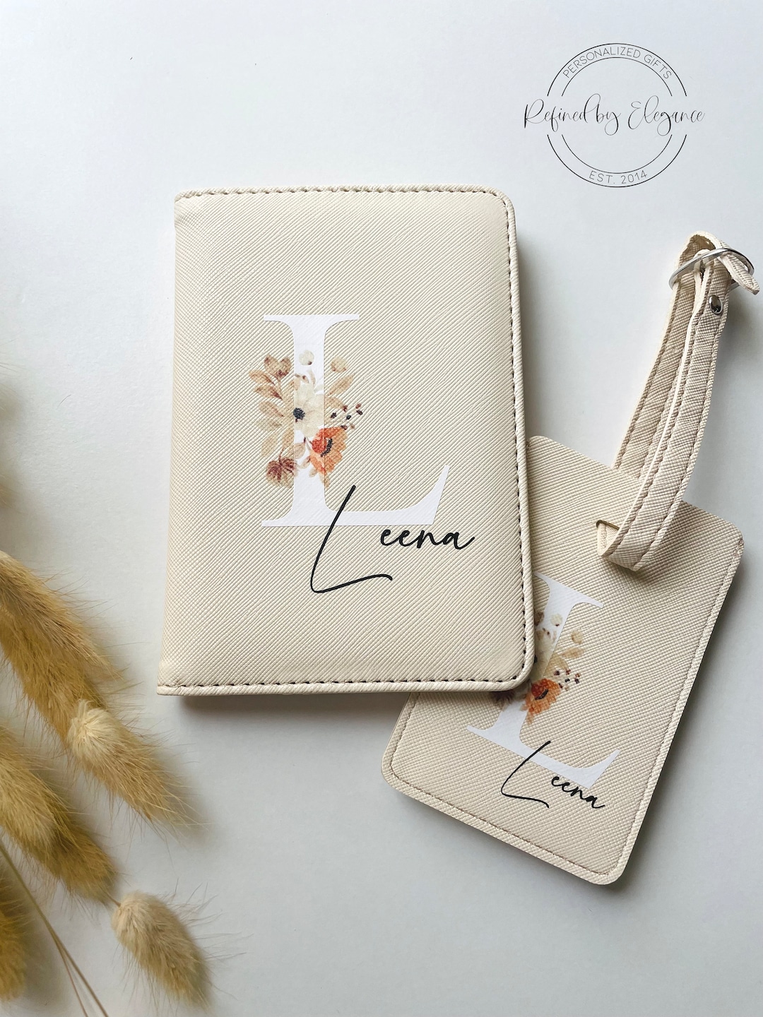 Personalized Luggage Tag Passport Cover Set Passport Holder Bag Tag