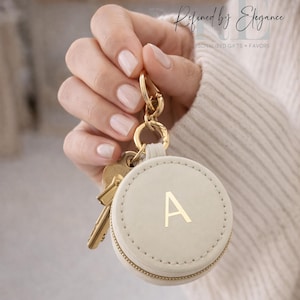 Personalized Ring Holder Keychain | Mini Travel Ring Case | Custom Engagement Ring Box | Bridesmaid Proposal Gift