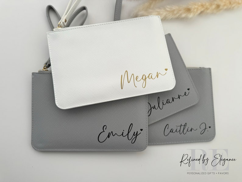 Pouch Names Minimalist Makeup Bag | Personalized Name Pouch | Custom Cosmetic Bag ...
