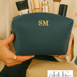 Custom Initial Bridesmaid Makeup Pouch for Wedding or Party Gifts