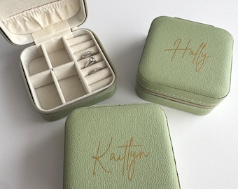 Personalized Jewelry Box, Bridesmaid Gift, Bride Gift, Jewelry Box, Travel Case, Bride, Travel Jewelry Box, Jewelry Case