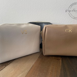 Bridesmaid Makeup Bag, Personalized Bag, Bachelorette Party Gift, Initial Purse, Will you be my Proposal gift
