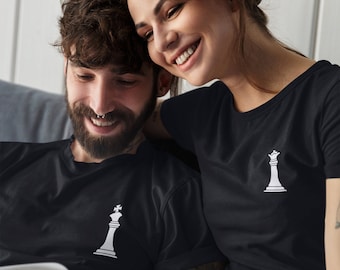 Magliette con re e regina degli scacchi: regalo coordinato per San Valentino