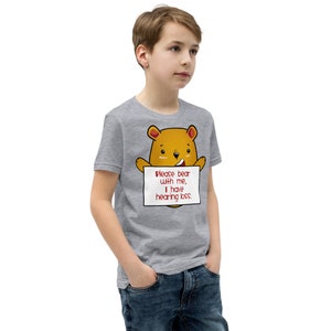 Bitte ertragen Sie mit mir, ich habe Hörverlust - Gehörlosen-Shirt für Kinder - Hörverlust-Shirt für Kinder - Kinder-Shirt mit gehörlosen Botschaft