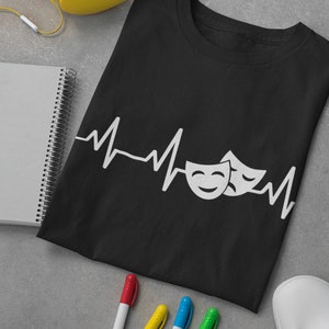 Camiseta con latidos del teatro: regalo para actores y personal de escena