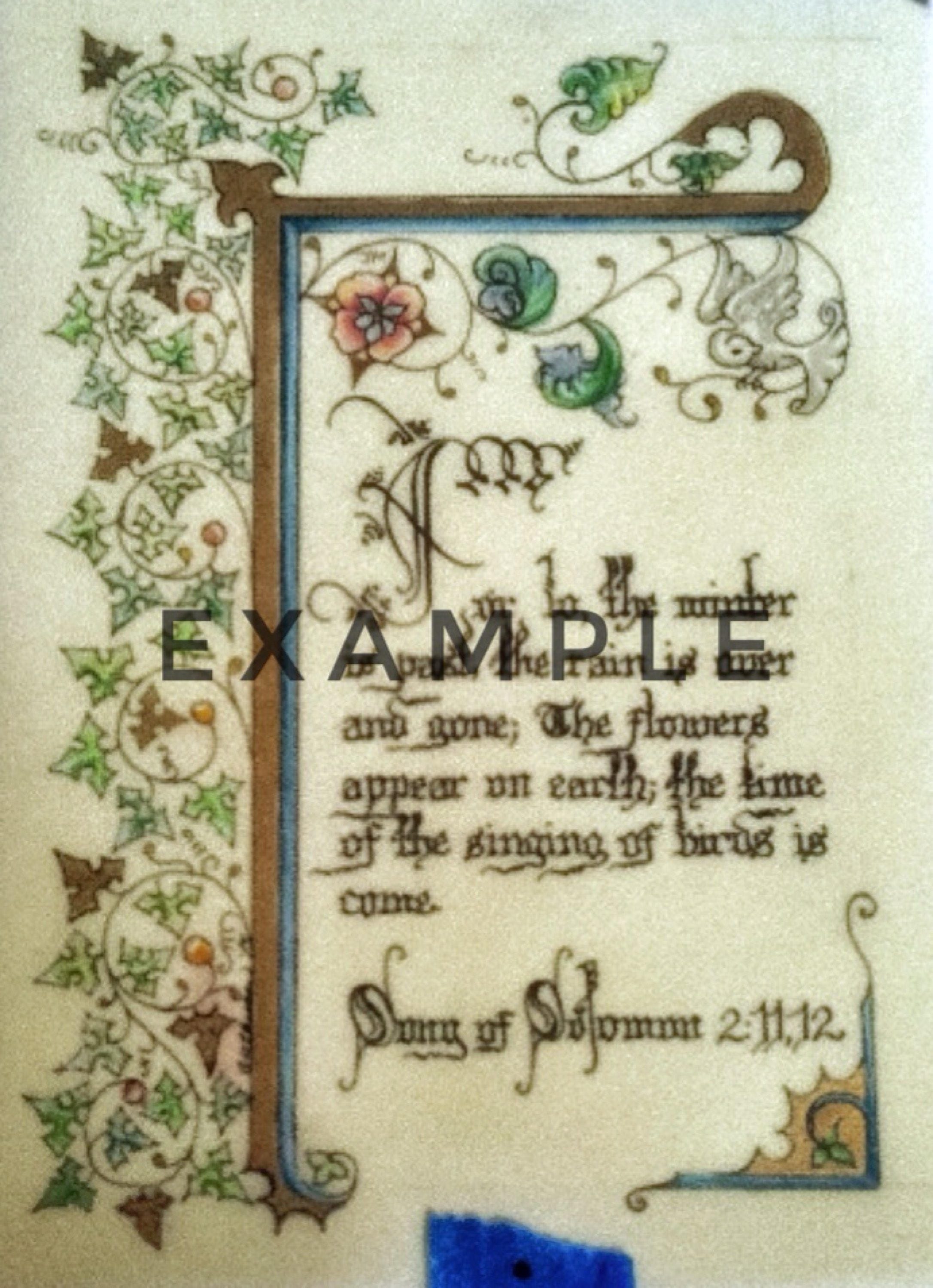 Calligraphy R Renaissance CUSTOM Calligraphy and Illumination, Custom Personalized Scroll, Goth ...