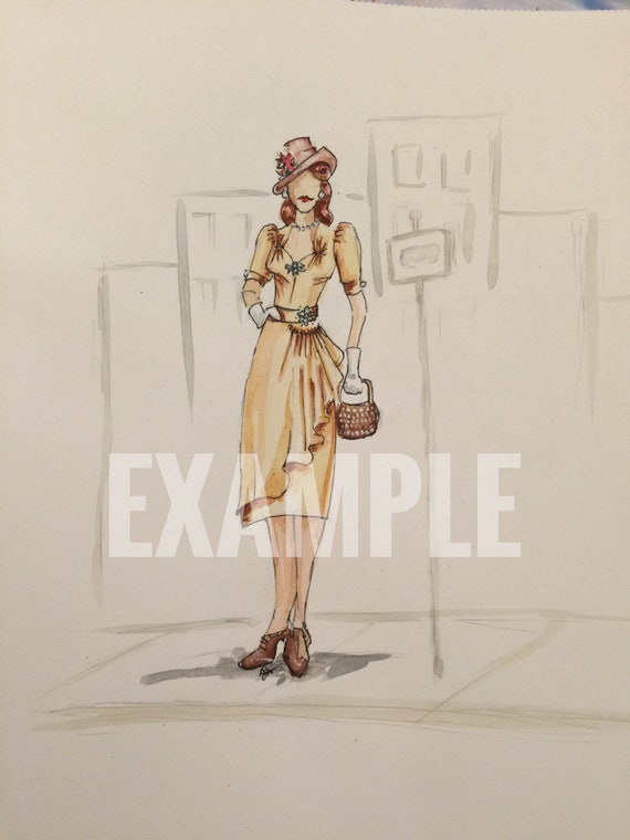 Buy Miniature Fashion Sketches set of 3 Online in India  Etsy
