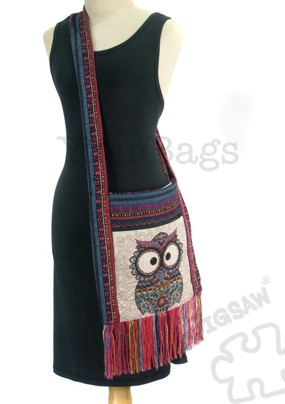 NEPAL SLING SHOULDER BAG cross body zip pocket multi colours FESTIVAL BOHO HIPPY