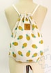 Pineapple Backpack, Canvas bag, ( 2 pocket inside + cotton fabric lining or waterproof fabric lining ) 