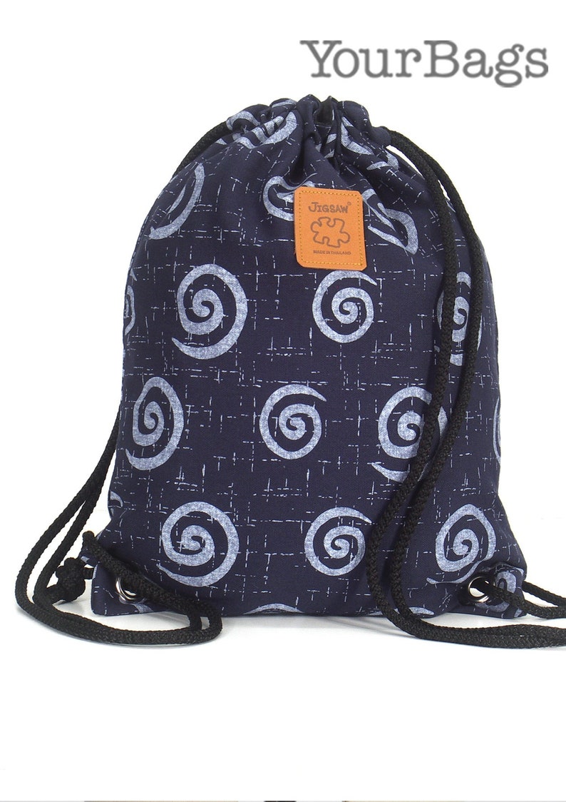 cotton lining or waterproof lining Spiral Festival backpack Cotton Backpack 2 pocket inside Blue rucksack