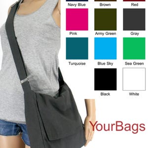 Messenger bag Crossbody bag Plain color Sling purse Shoulder Bag MANY COLORS for choose Handmade bag