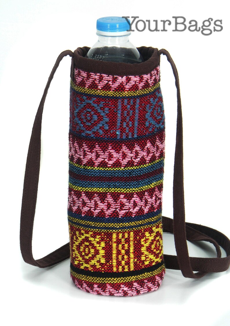Water Bottle Holder Nepali Cotton Bottle Bag Festival Handmade Etsy