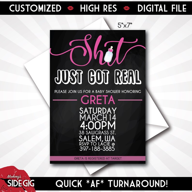 Shit Just Got Real Baby Shower Invitation Funny Baby Shower Etsy Shit Just Got Real Baby Shower Invitation Funny Baby Shower Etsy
