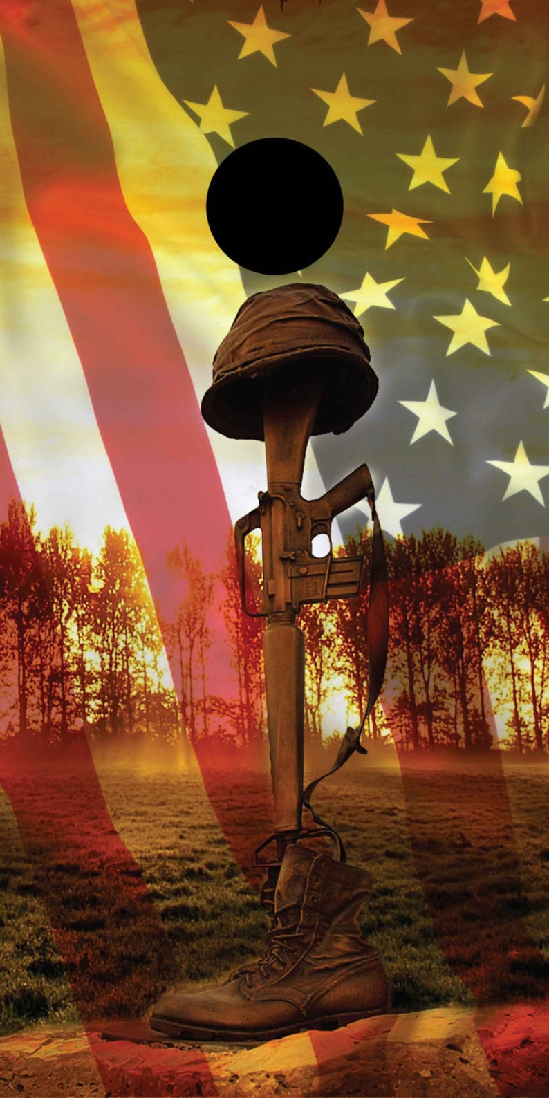 Fallen SoldierTribute Cornhole Decal Wrap Set