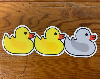 Duck Duck Gray Duck Die Cut Decal 8” long